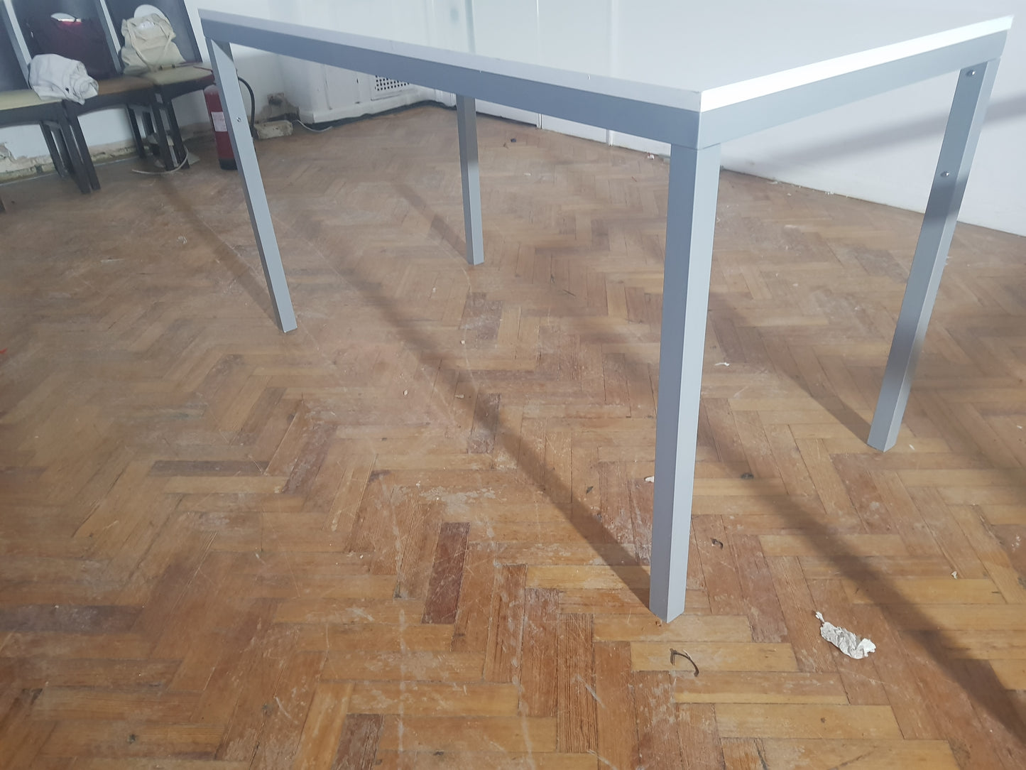 Used Office Breakout Table, White High Table