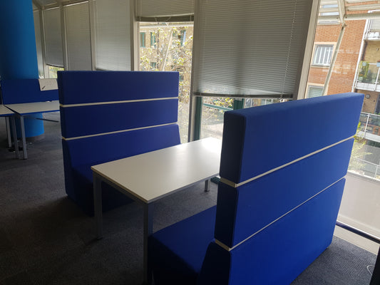 Royal Blue Acoustic Meeting Pod- Dining Canteen Booth