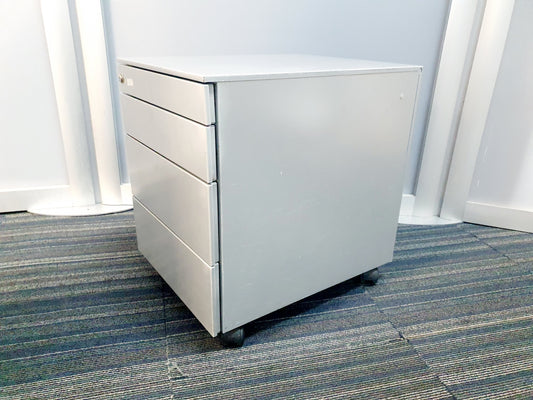 small under desk file cabinet in grey