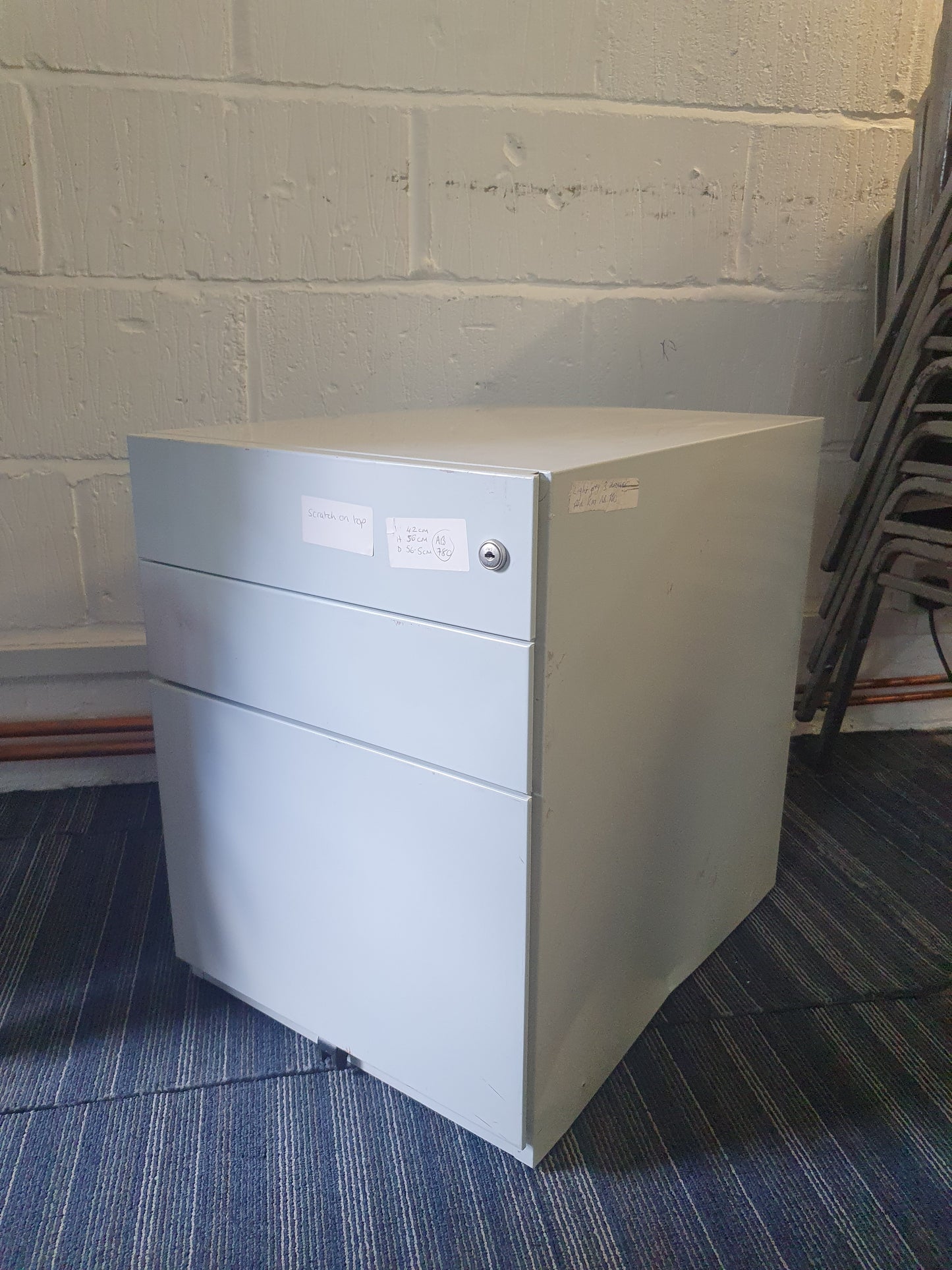 Used Under Desk Drawer in Grey