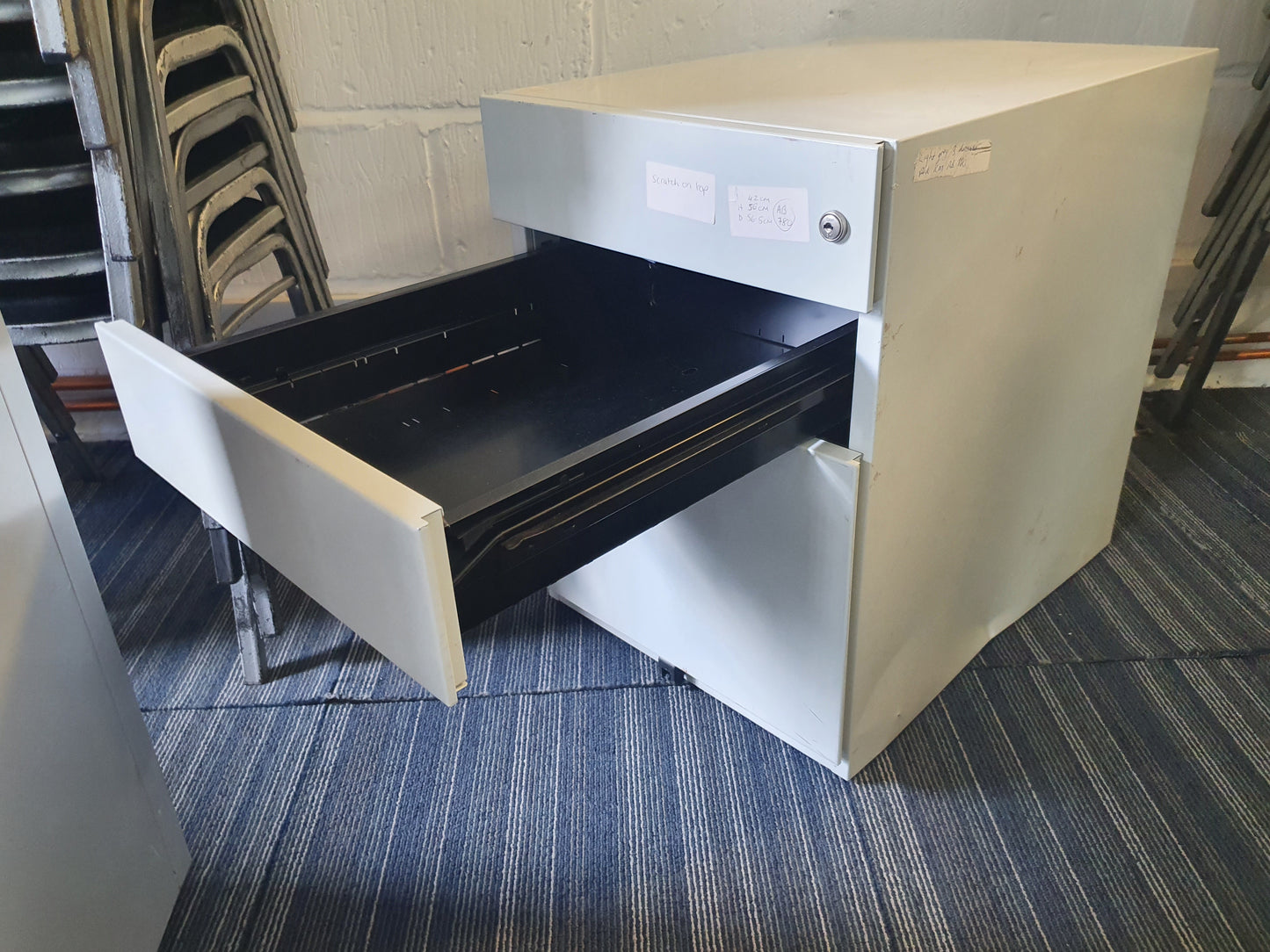 Used Under Desk Drawer in Grey