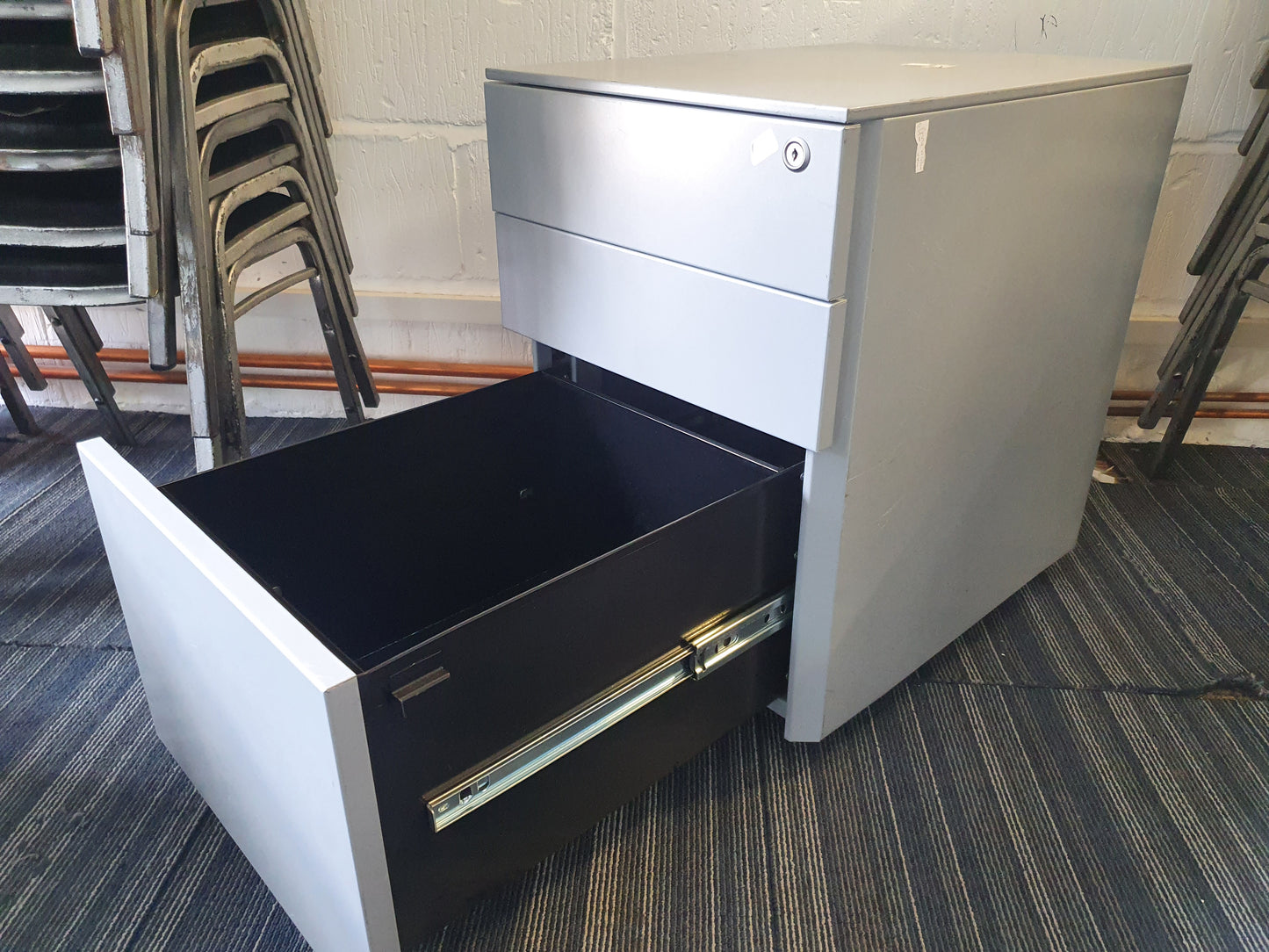 Used Under Desk Drawer in Grey