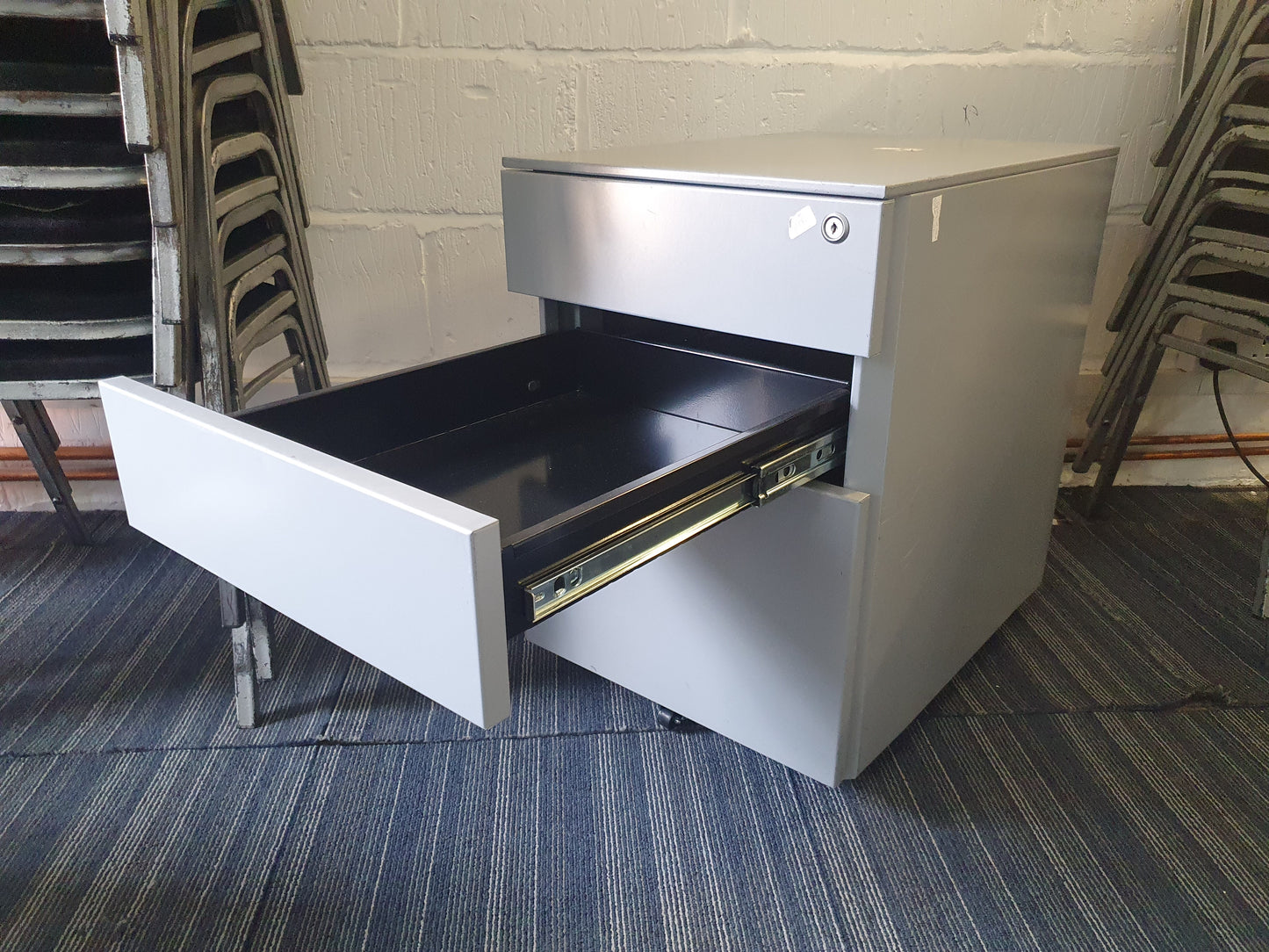 Used Under Desk Drawer in Grey