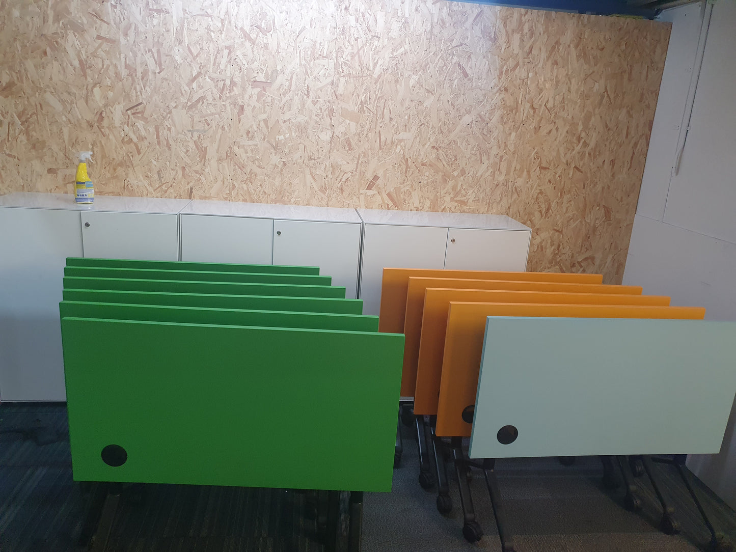 Verco Folding Colour Office Table Mobile conference Dark Green Desk