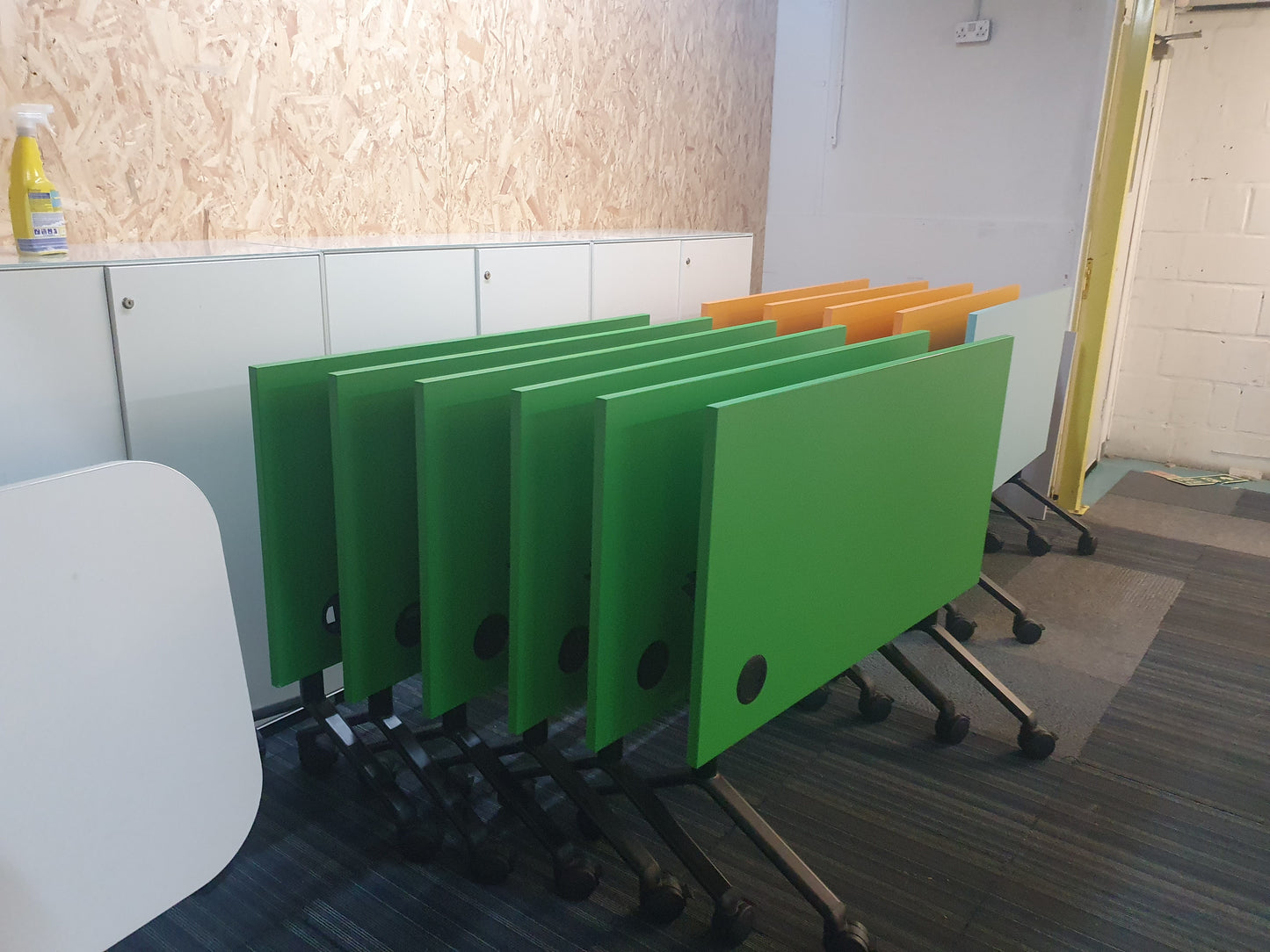 Verco Folding Colour Office Table Mobile conference Dark Green Desk