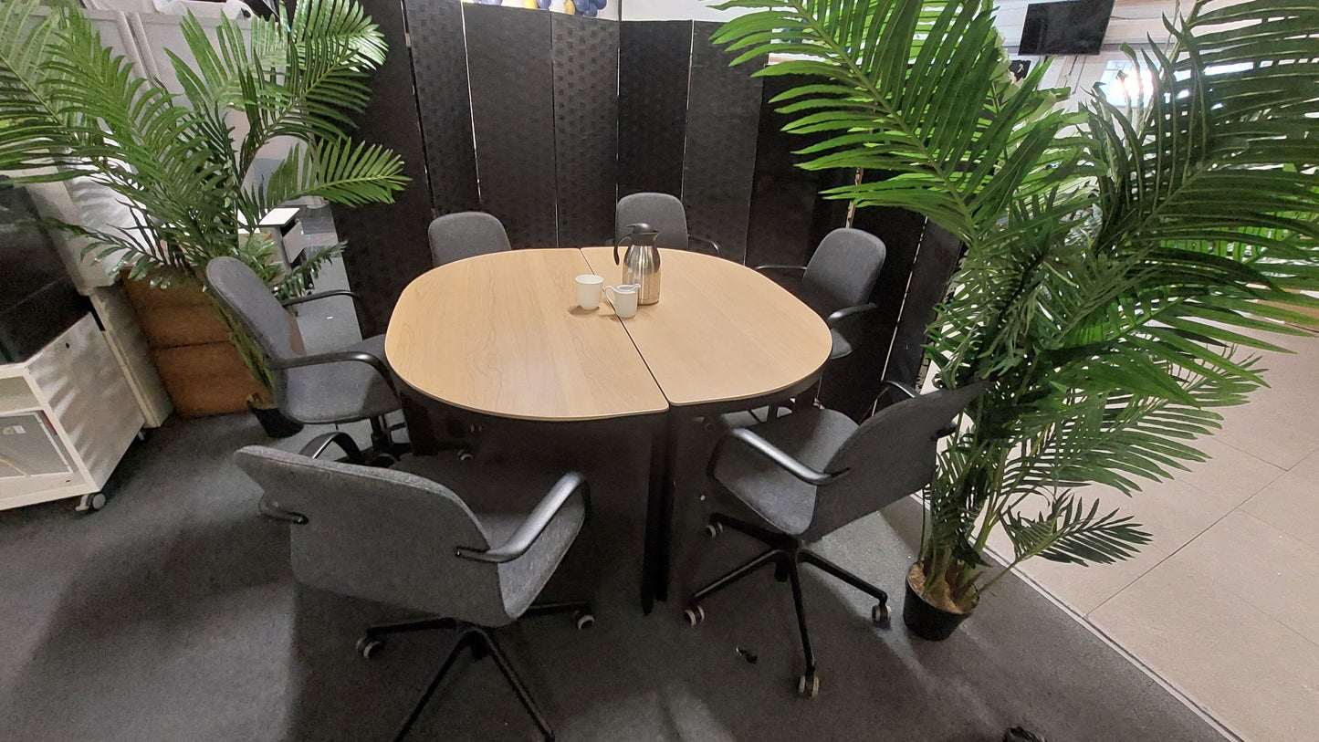IKEA Circle Round Boardroom office meeting room conference table desk seats six persons