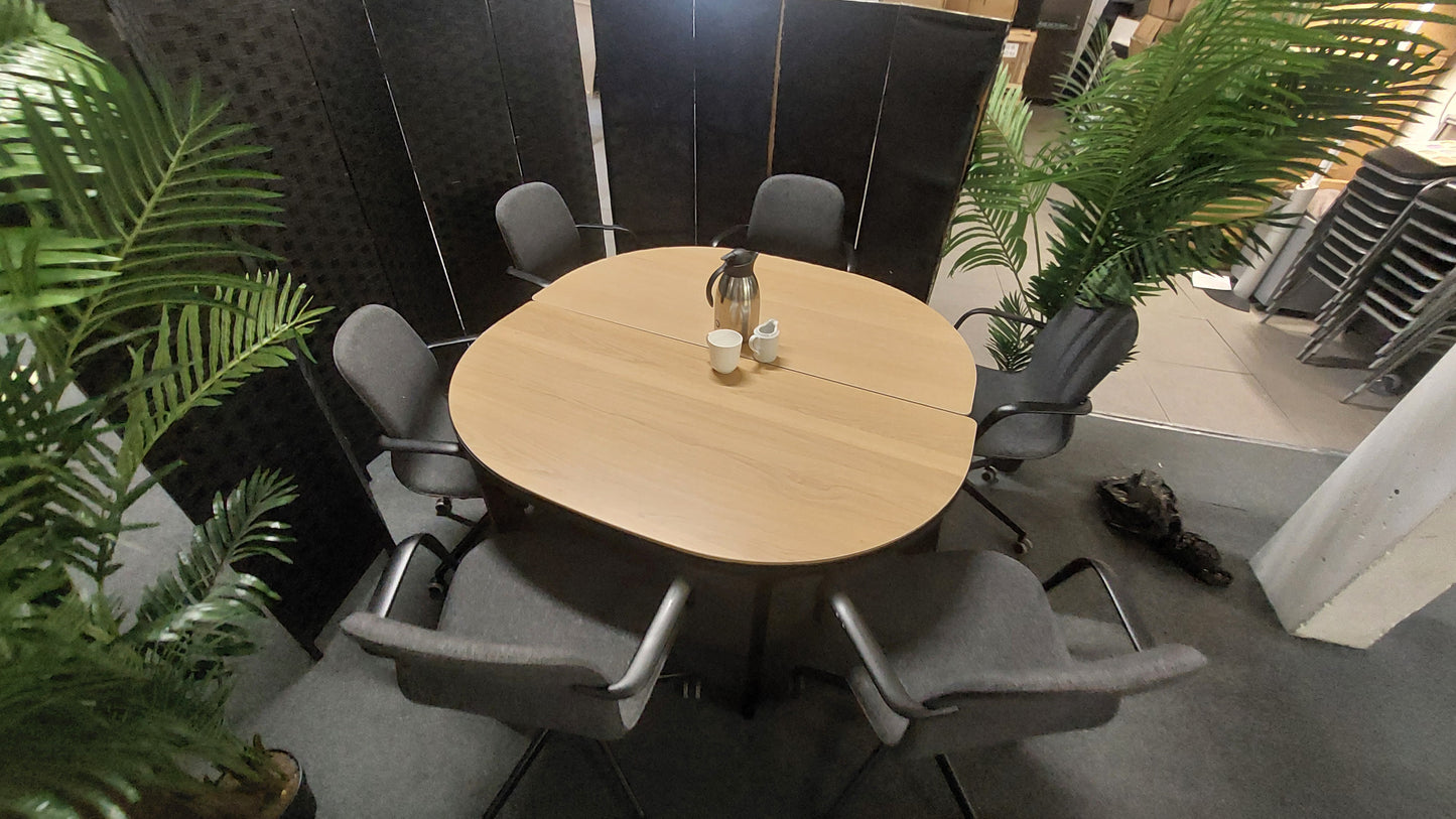 IKEA Circle Round Boardroom office meeting room conference table desk seats six persons
