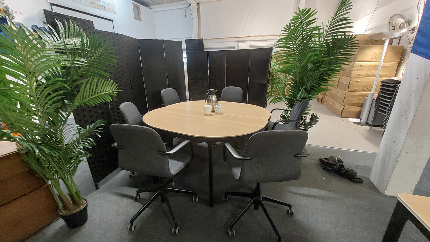 IKEA Circle Round Boardroom office meeting room conference table desk seats six persons