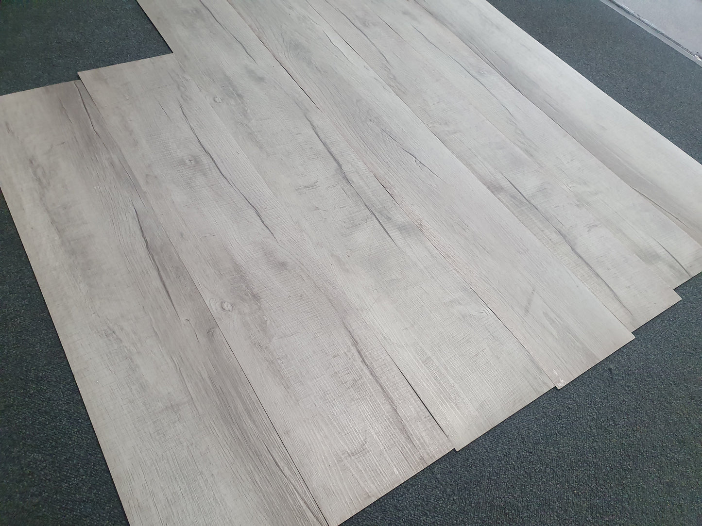 Heavy duty high quality vinyl flooring tile in a neutral mushroom colour
