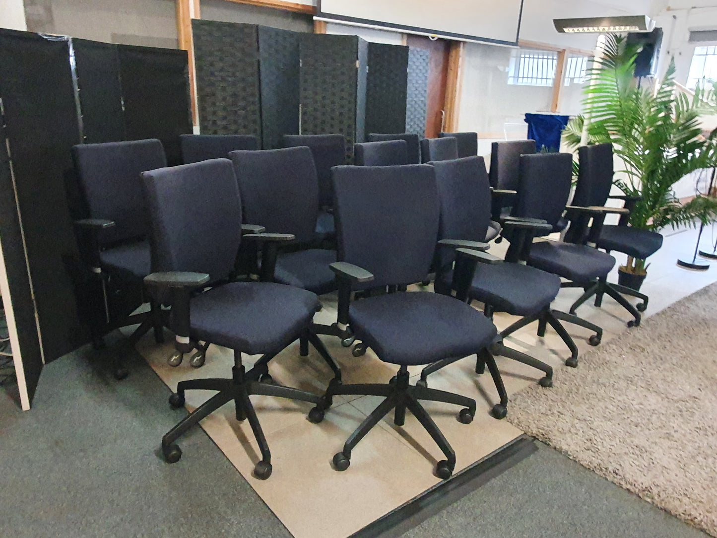 Office Navy Adjustable wheeled chair
