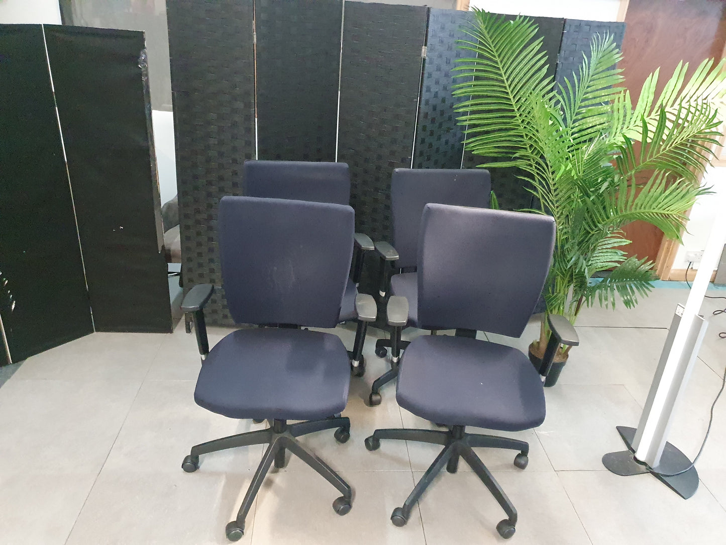 Office Navy Adjustable wheeled chair