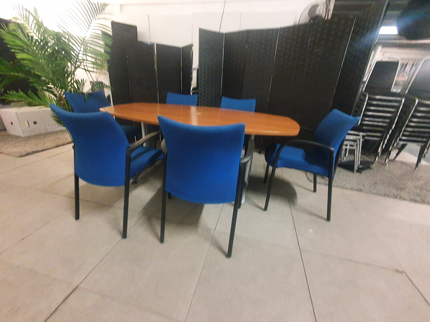 Used Boardroom Office Table wood finish 180cm w x 101cm d x 73cm
