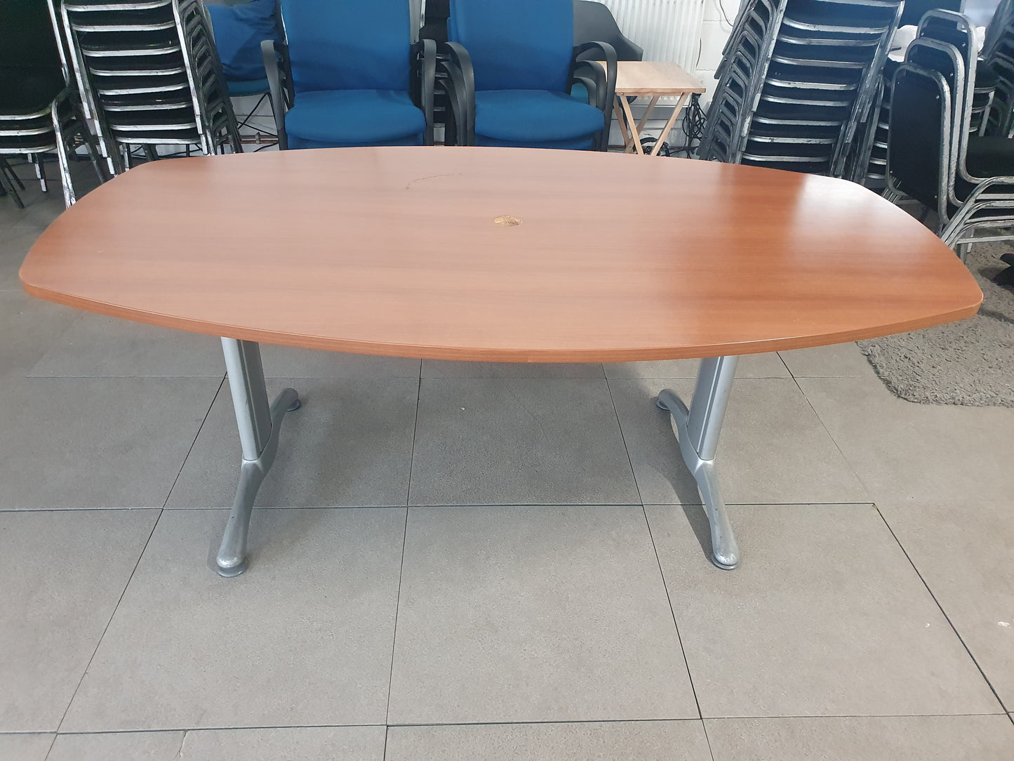 Used Boardroom Office Table wood finish 180cm w x 101cm d x 73cm