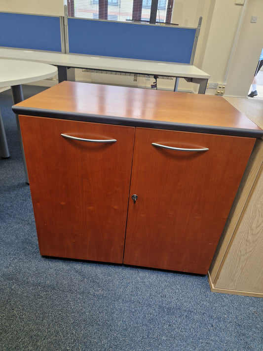 Used Credenza Sideboard Veneer Boardroom office storage H74cm W 80cm D 53.5