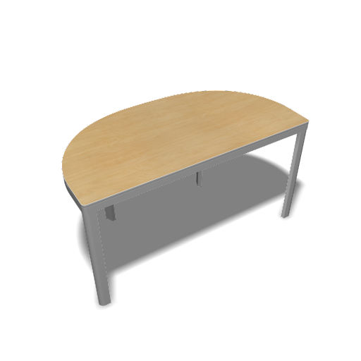Ikea Bekant Semi-Circle Desktop in Wood and White Finish