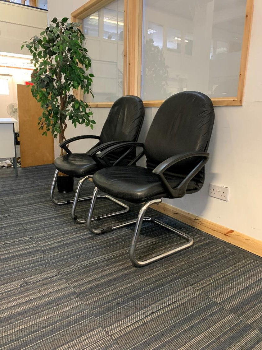 Leather Cantilever Chairs