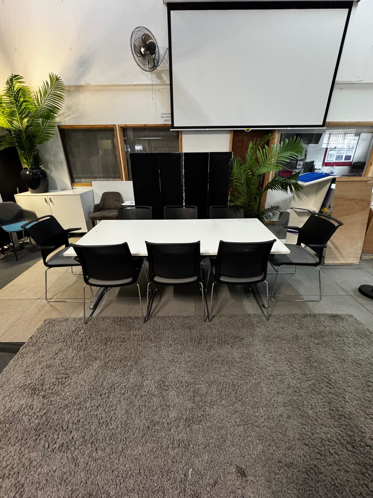 Used boardroom table 180cm x 100cm White Office