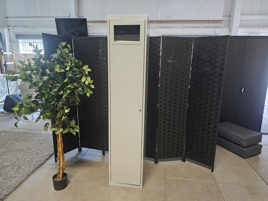 Dirty-Laundry Garment Collector Locker in grey D45.5cm W38.5cm H182cm