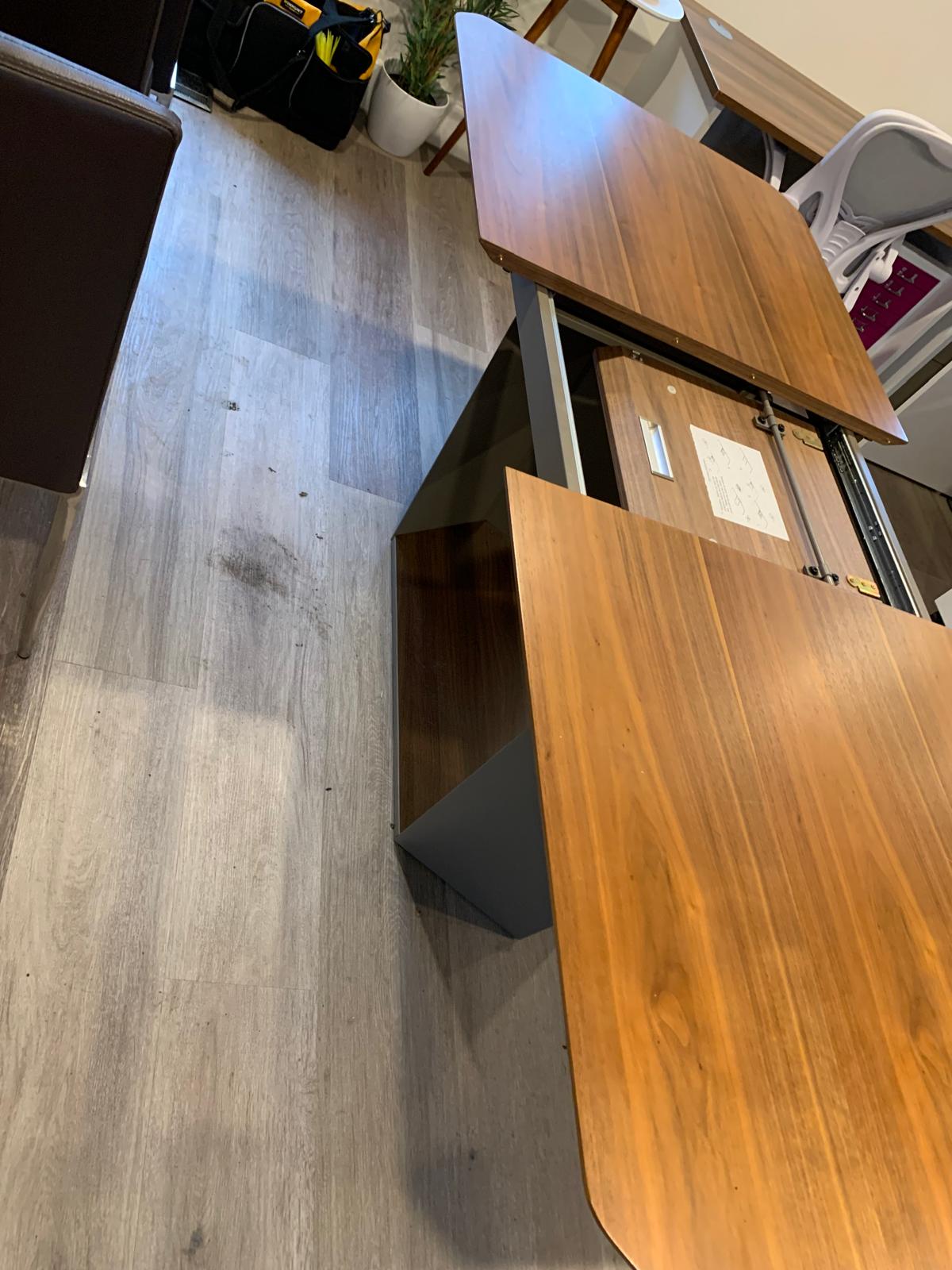 Second Hand Extendable Meeting Table H 76cm x W 160cm x D 87.5cm Extended Width = 205cm