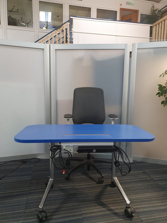 Blue Folding Desk (W= 120cm H= 73cm D= 60cm)