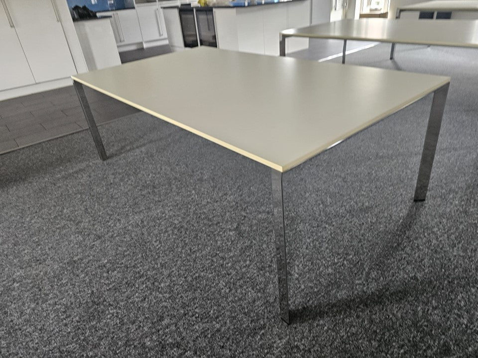 White canteen and training room table 207cm x 95cm
