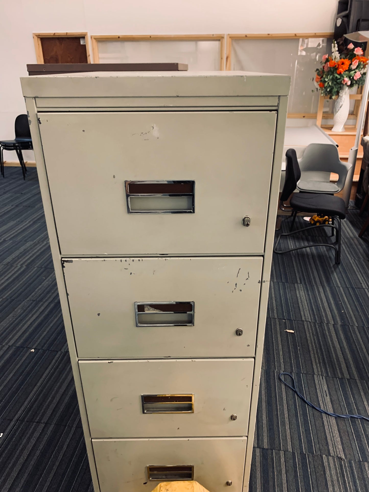 Grey Industrial Heavy Duty Safe with Individual Locking Drawers