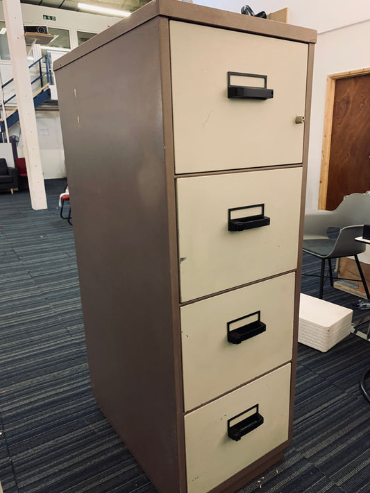 Used 4 Drawer Industrial Heavy Duty Safe in Brown