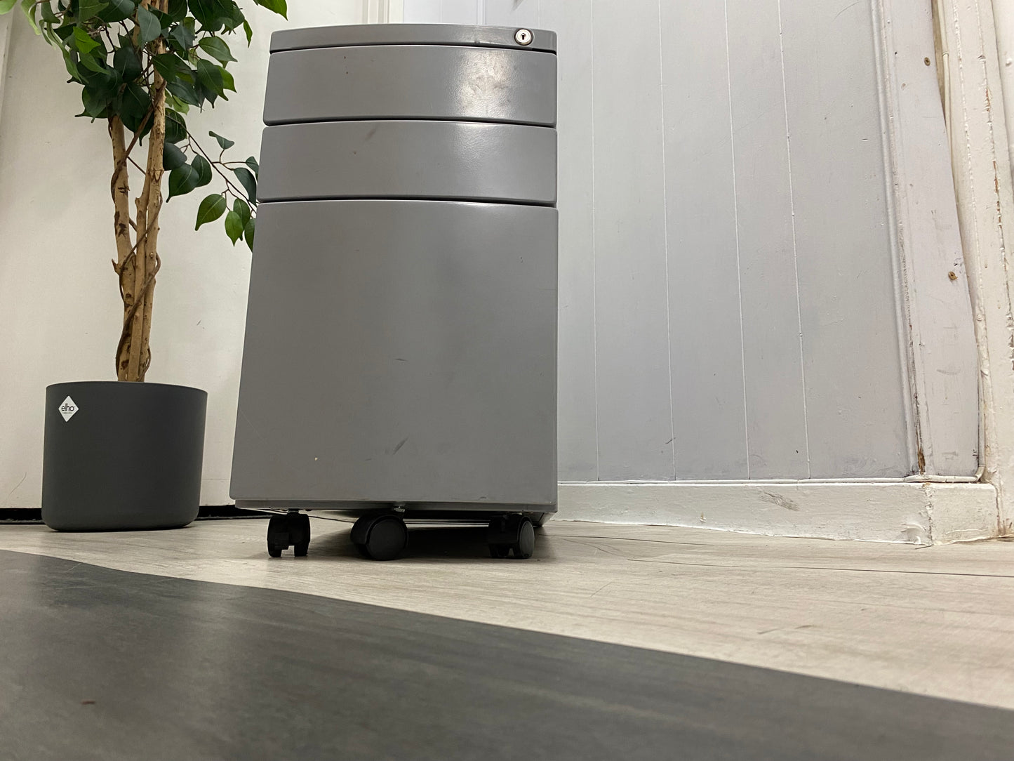 Grey Slimline 3 drawer Office Pedestal