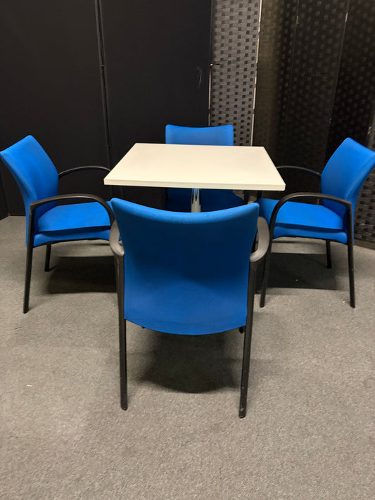 Secondhand square breakout tables 80cm x 80cm - White