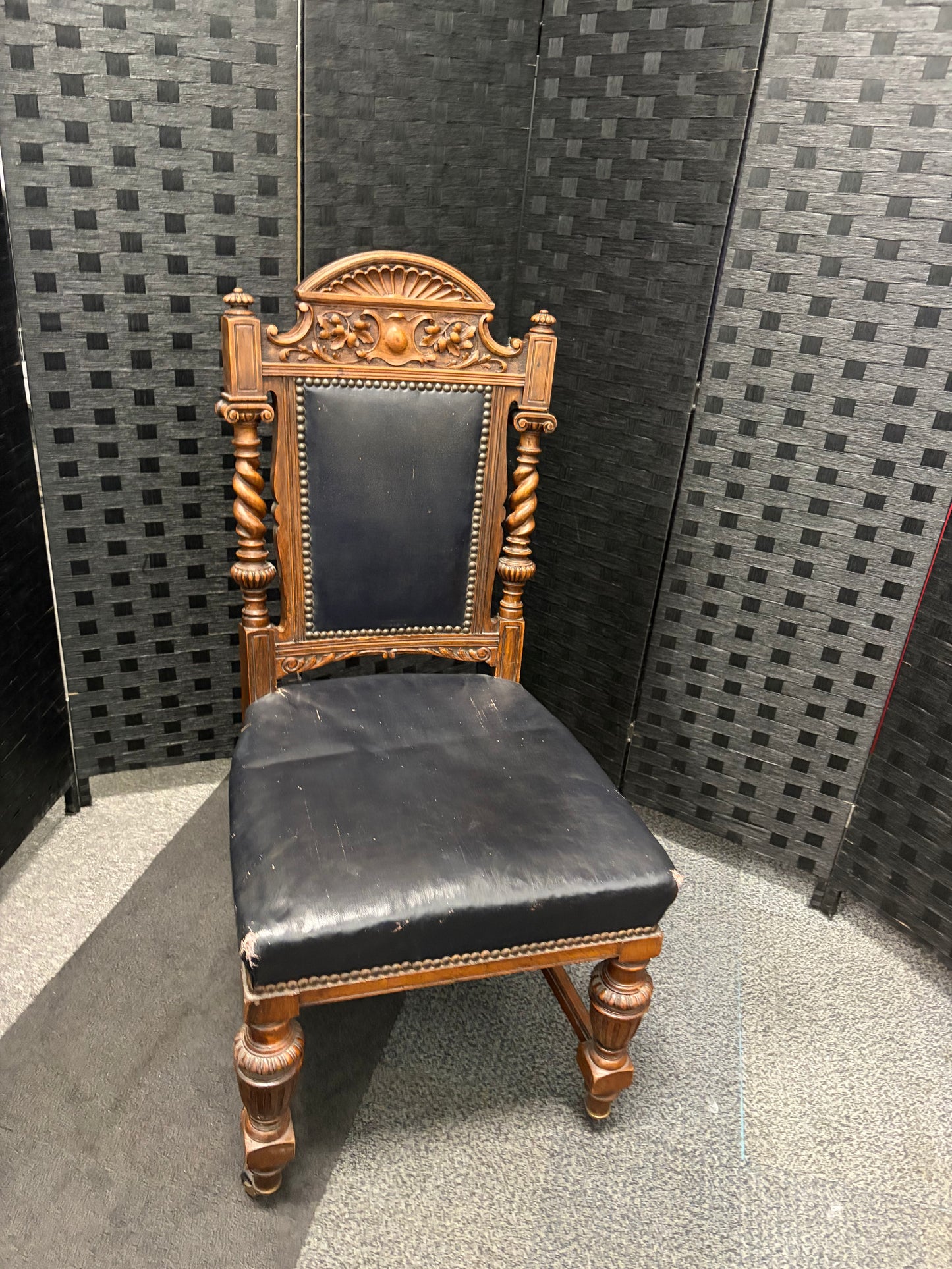 Second Hand Late Victorian Goodall, Lamb & Heighway Dining Chair In The Gothic Revival Style