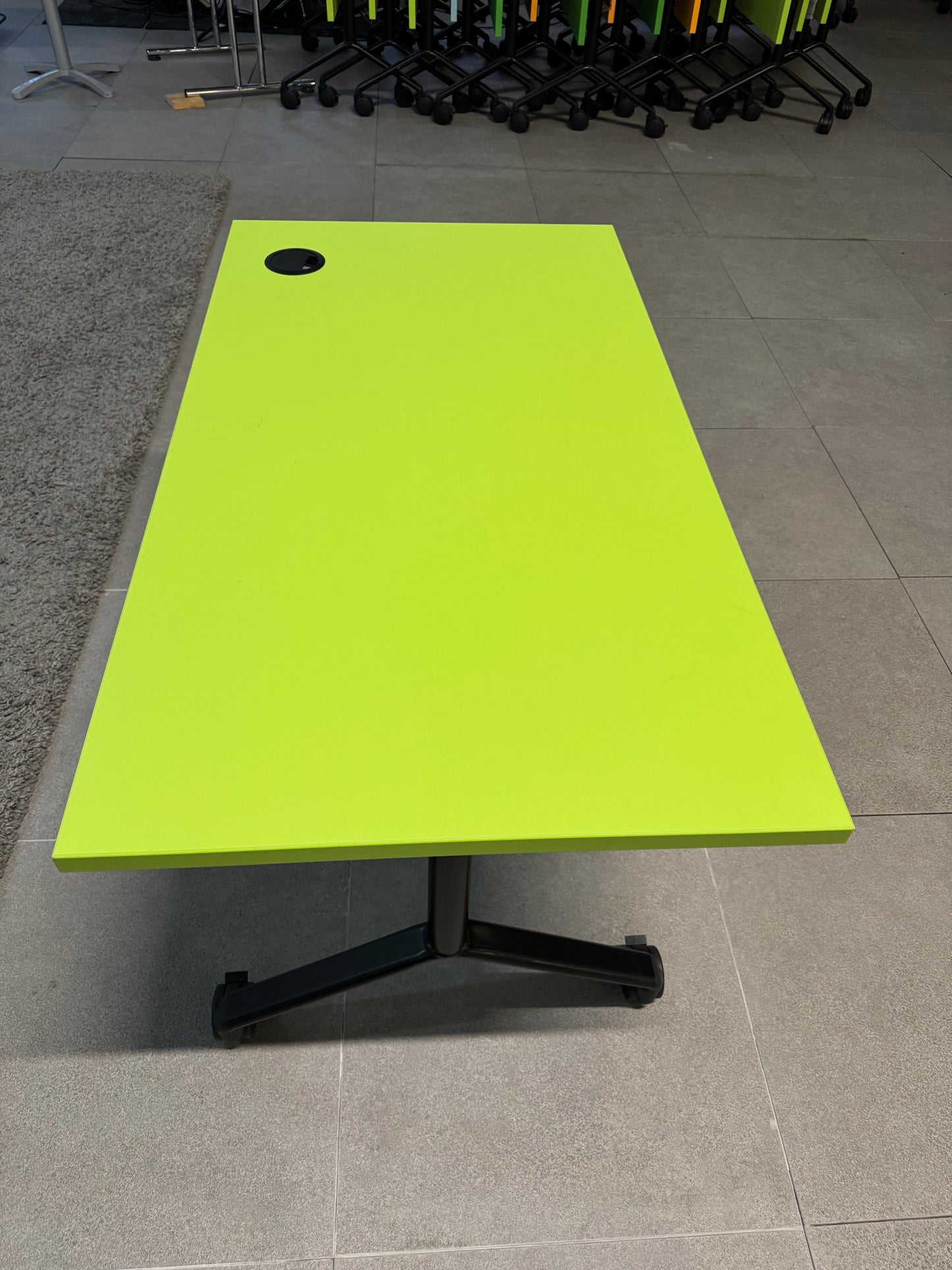 Verco Folding Colour Office Table Mobile lime green conference Desk