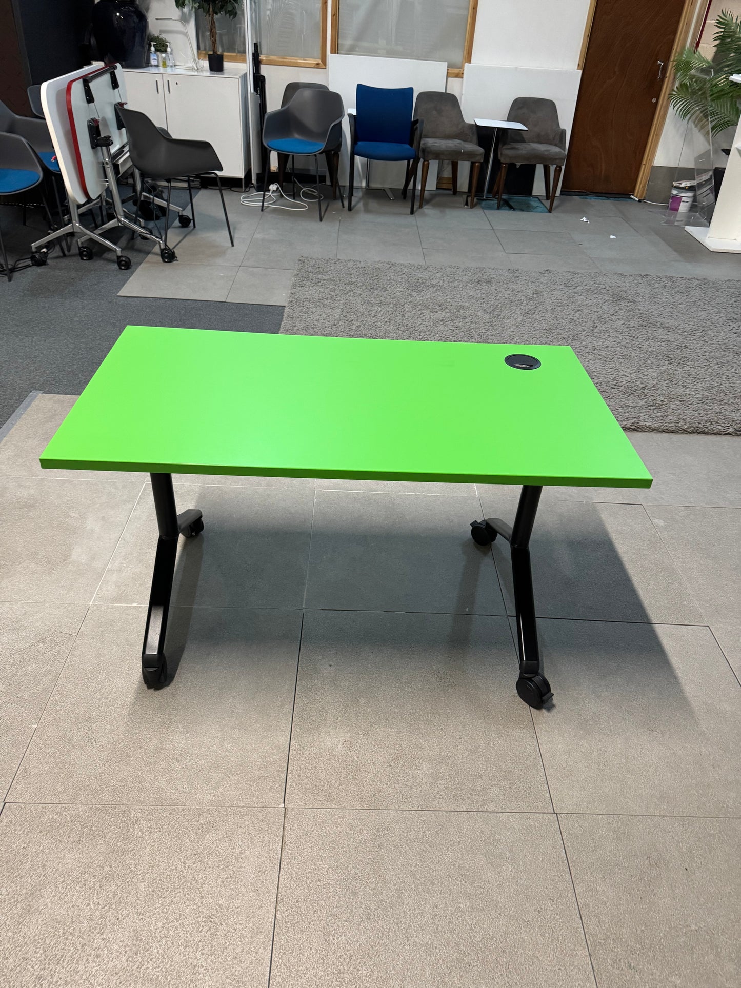 Verco Folding Colour Office Table Mobile conference Dark Green Desk