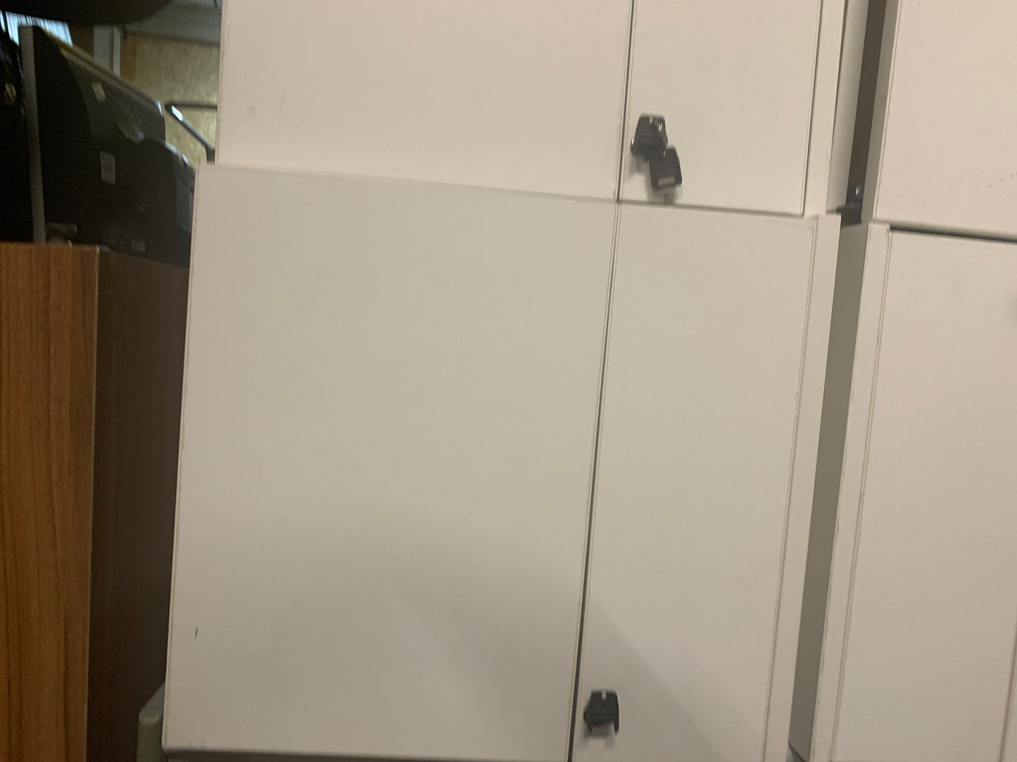 Used pedestal Office drawers storage white 2 drawer H50cm W43cm D59.5cm
