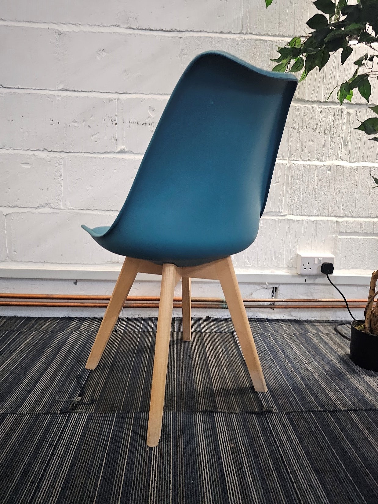 Moulded Coloured Dining Chair by Mmilo Eiffel Style with Plastic Padded Seat