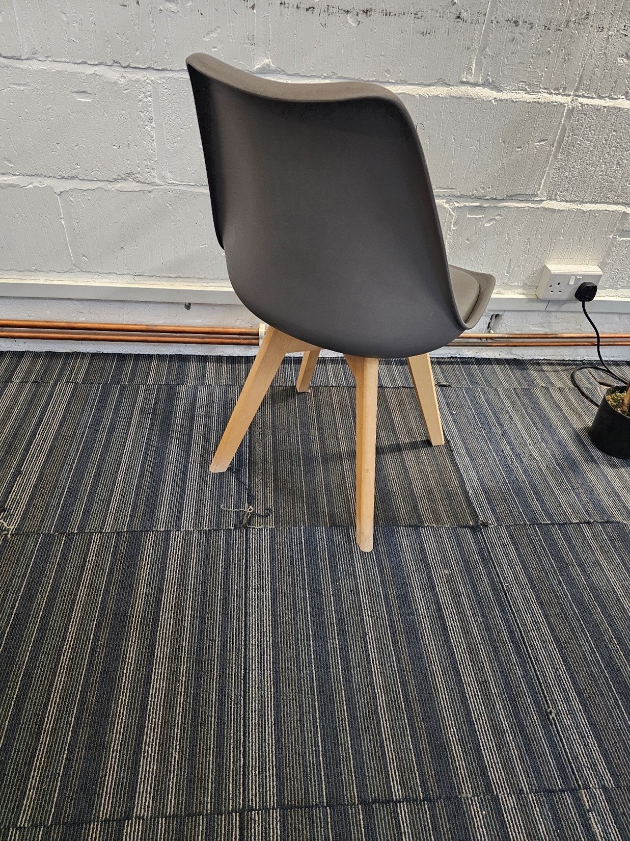 Moulded Coloured Dining Chair by Mmilo Eiffel Style with Plastic Padded Seat