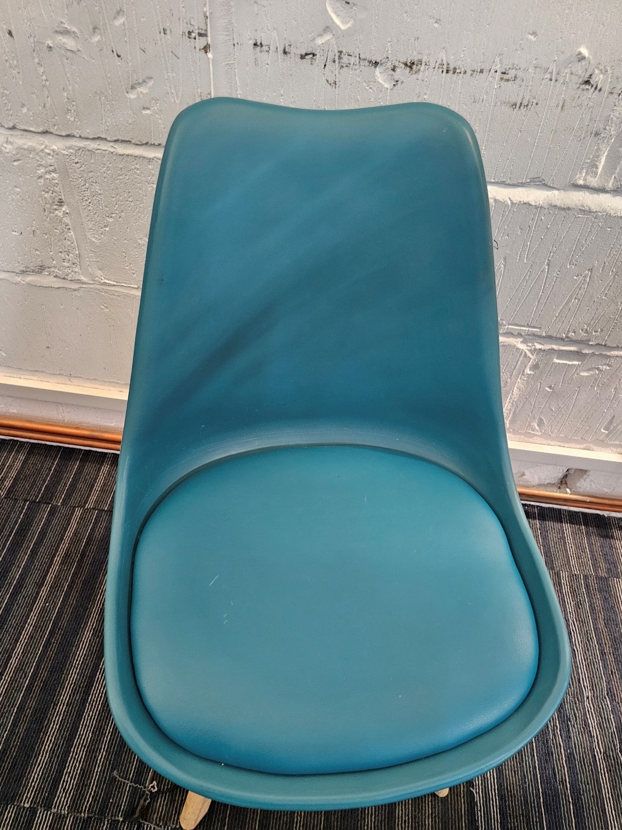 Moulded Coloured Dining Chair by Mmilo Eiffel Style with Plastic Padded Seat