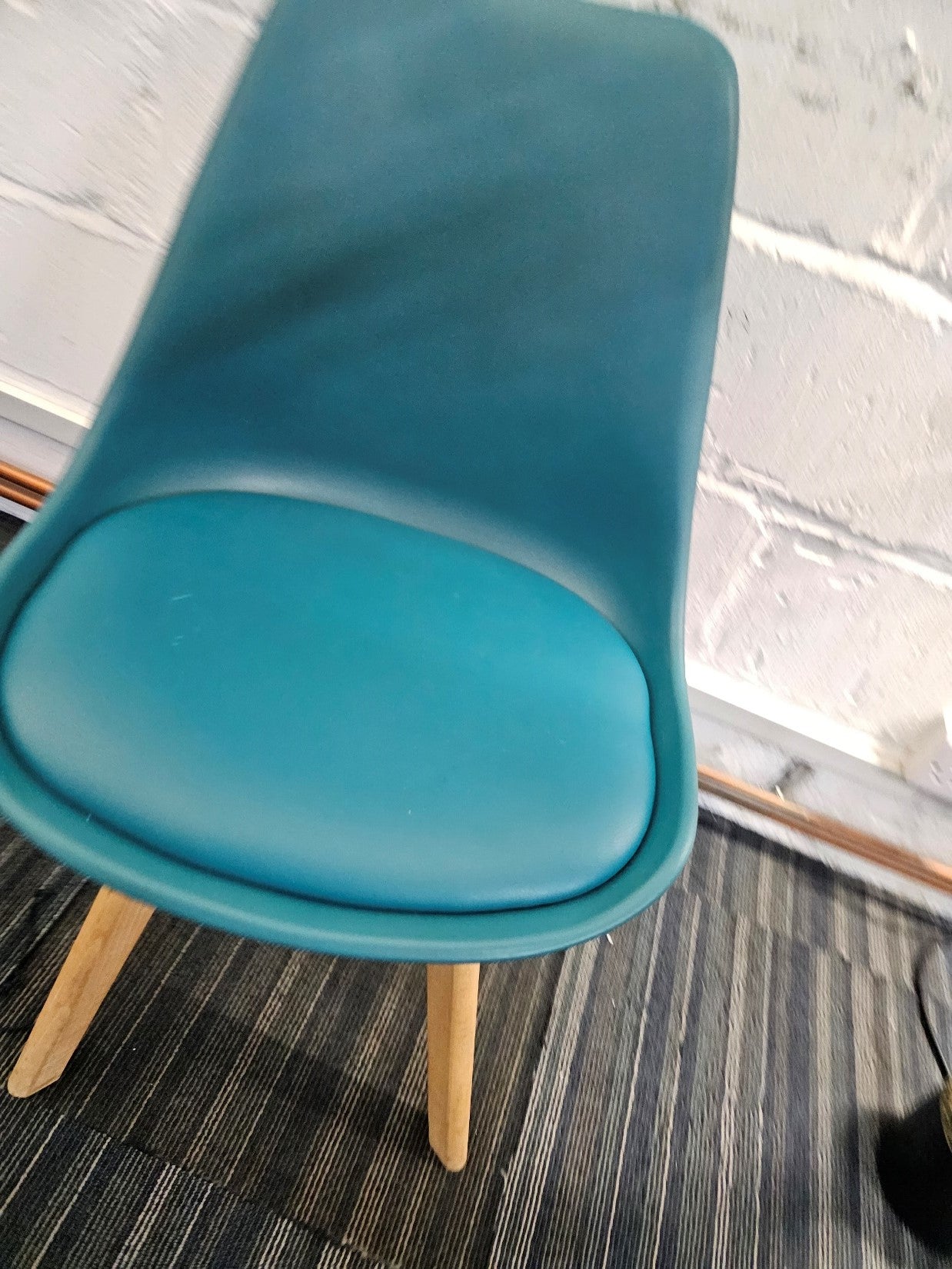 Moulded Coloured Dining Chair by Mmilo Eiffel Style with Plastic Padded Seat