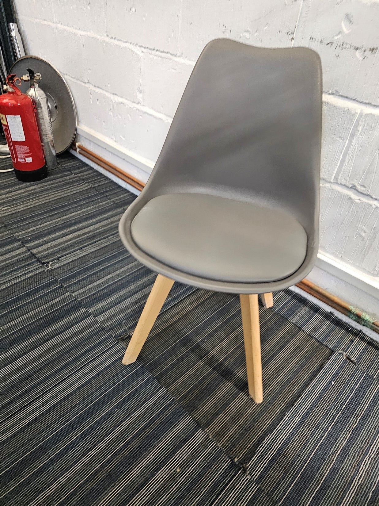 Moulded Coloured Dining Chair by Mmilo Eiffel Style with Plastic Padded Seat