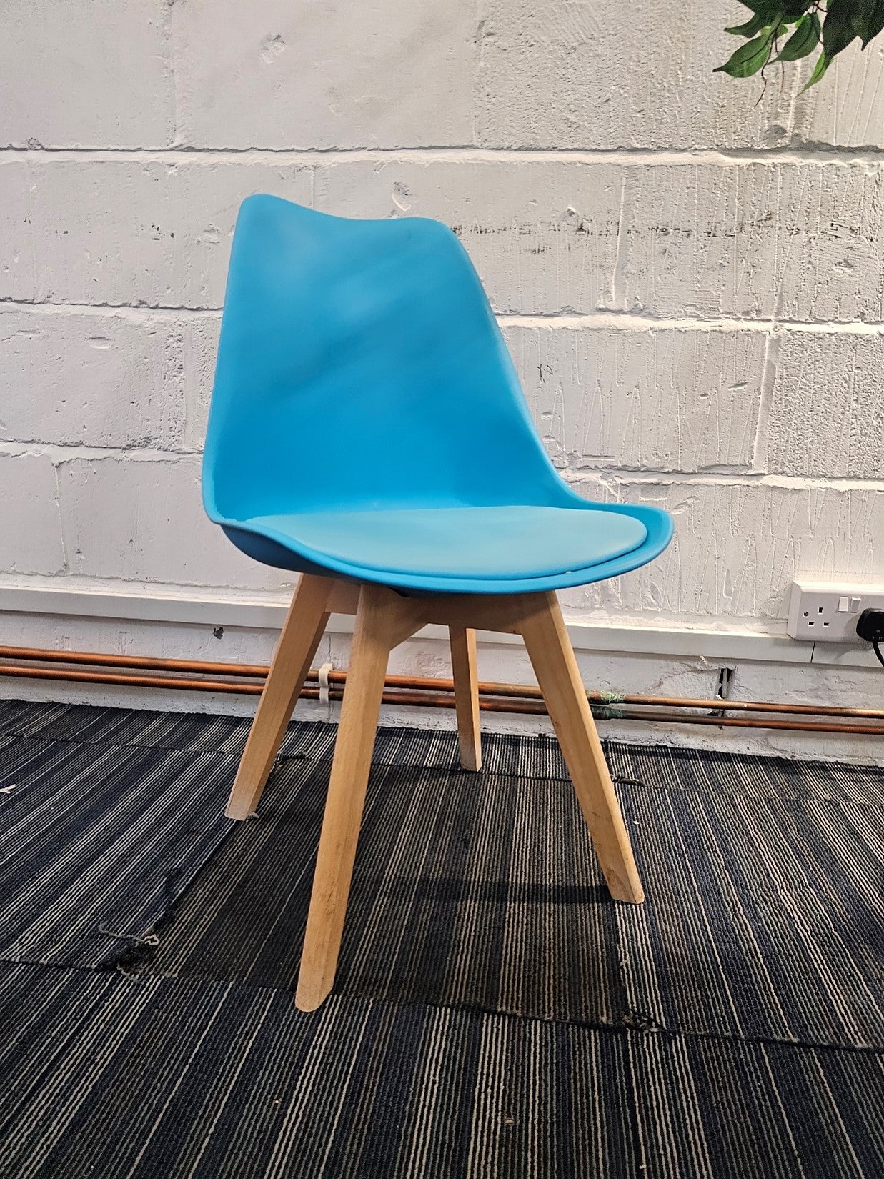 Moulded Coloured Dining Chair by Mmilo Eiffel Style with Plastic Padded Seat