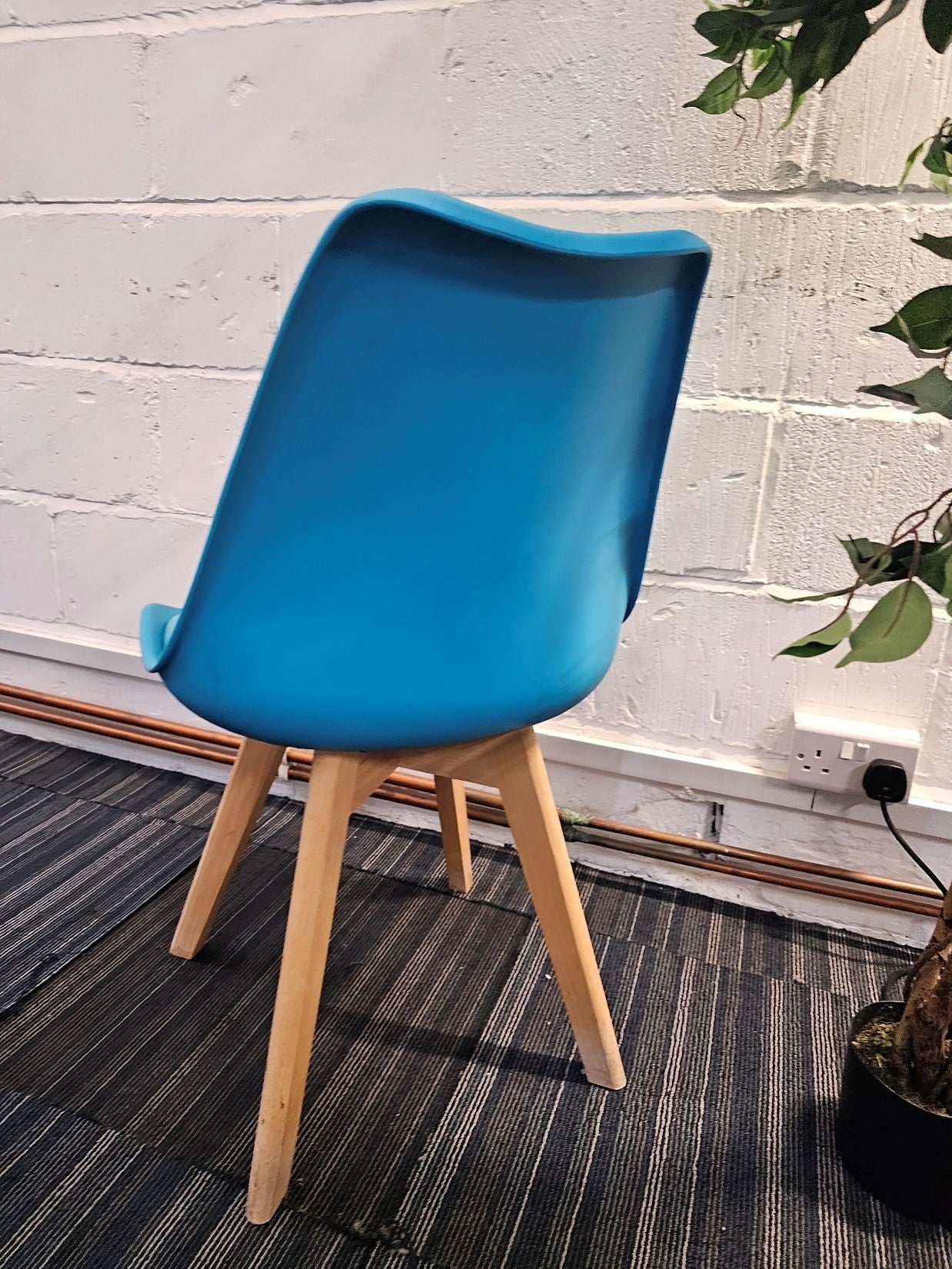 Moulded Coloured Dining Chair by Mmilo Eiffel Style with Plastic Padded Seat