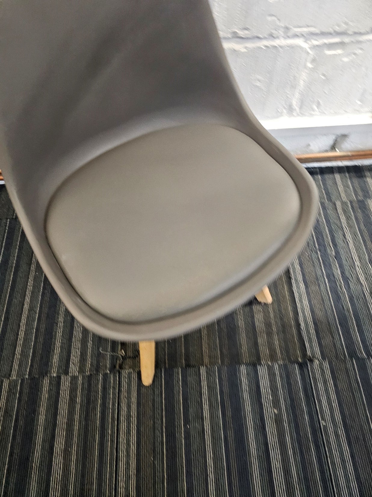 Moulded Coloured Dining Chair by Mmilo Eiffel Style with Plastic Padded Seat