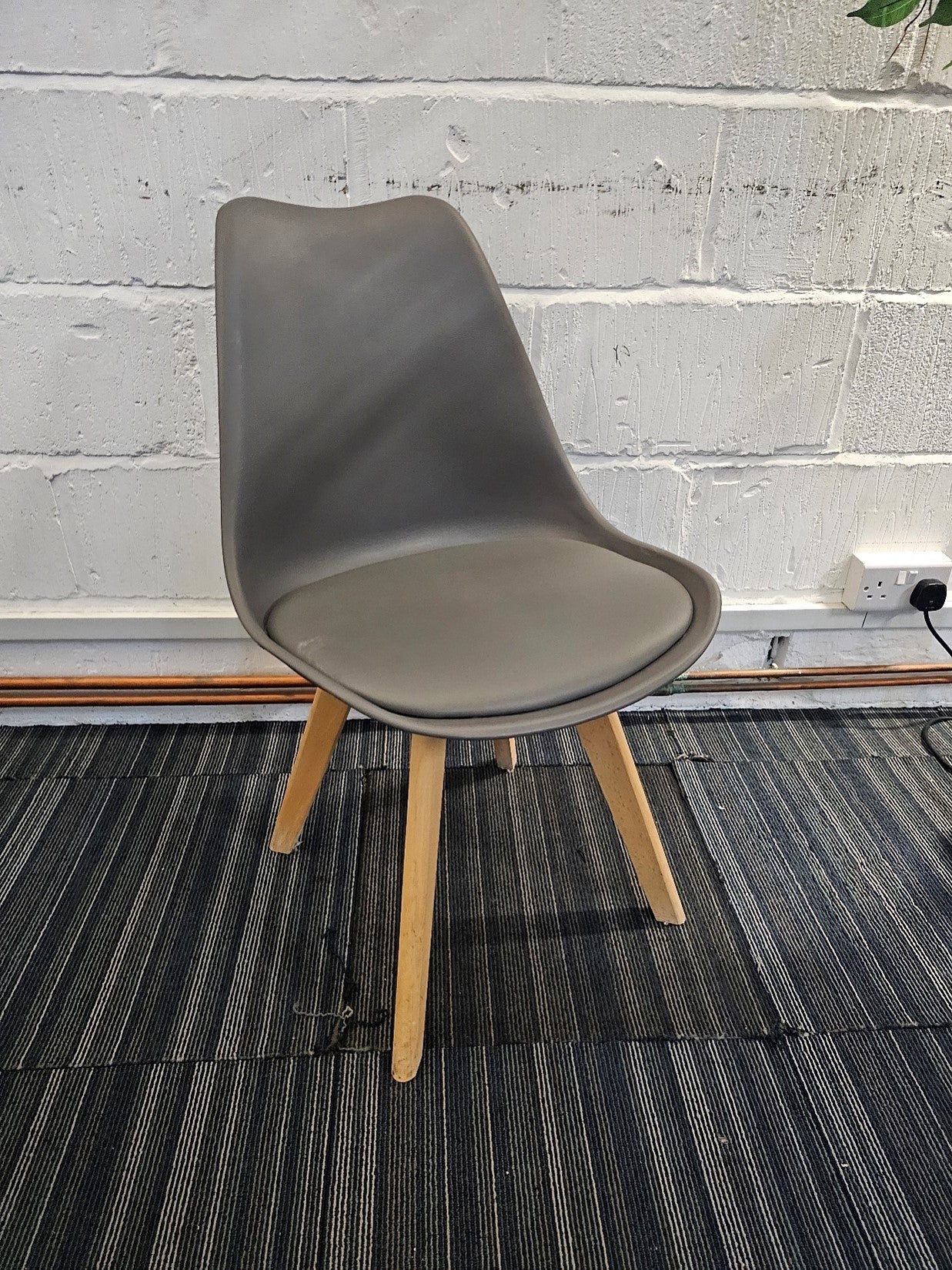 Moulded Coloured Dining Chair by Mmilo Eiffel Style with Plastic Padded Seat