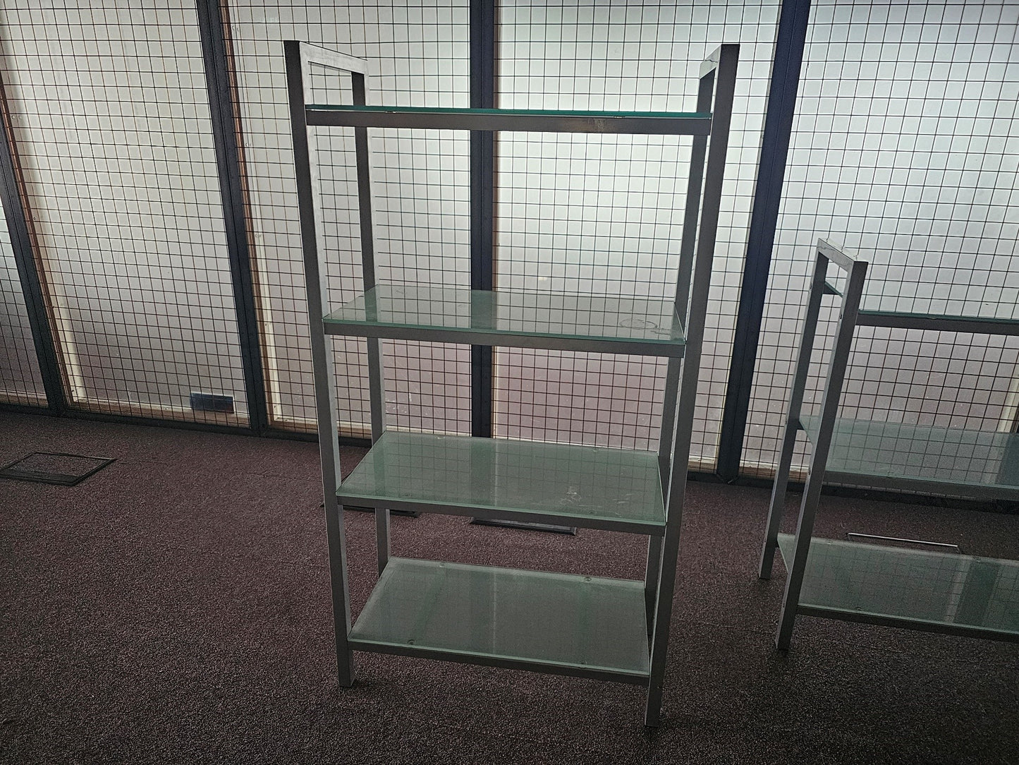 Four shelf office display open storage