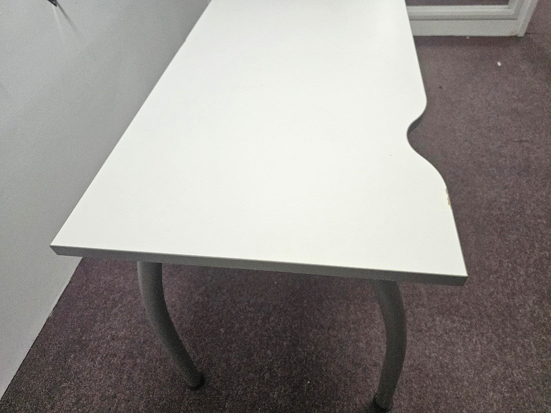 160cm Home Office Table with cable port scallops