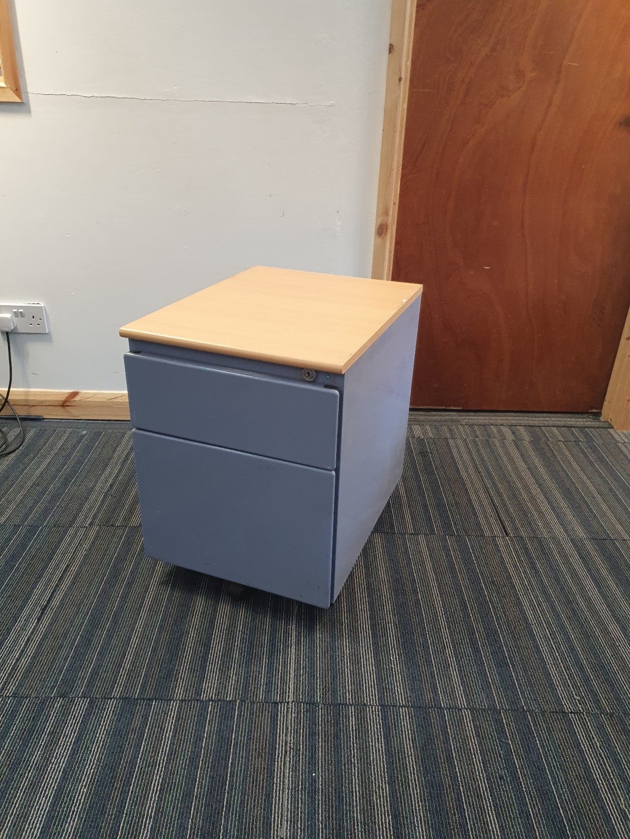 Blue-Wood Office Under Drawer Unit