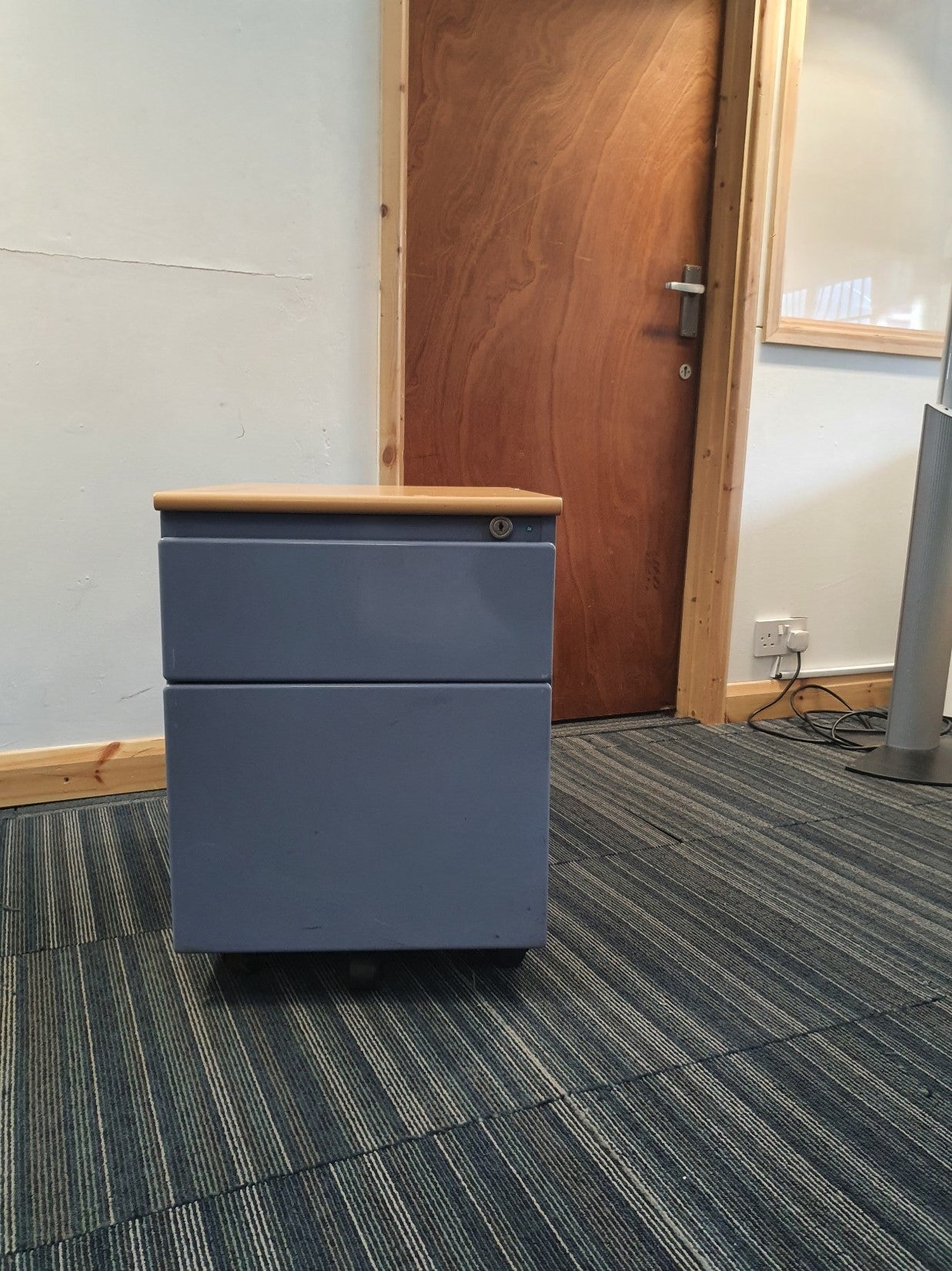 Blue-Wood Office Under Drawer Unit