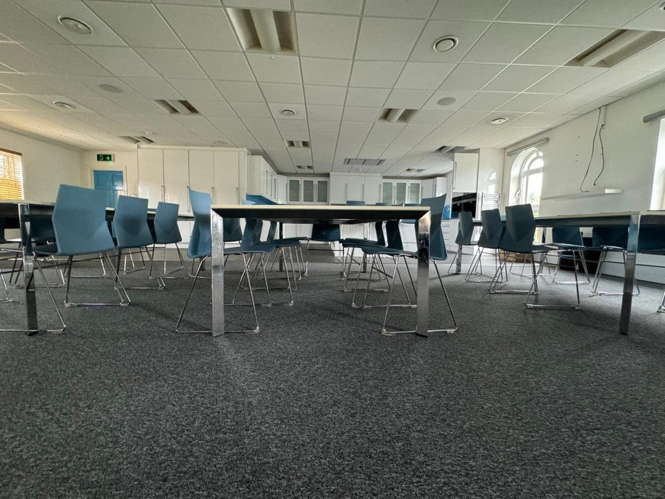 White canteen and training room table 207cm x 95cm