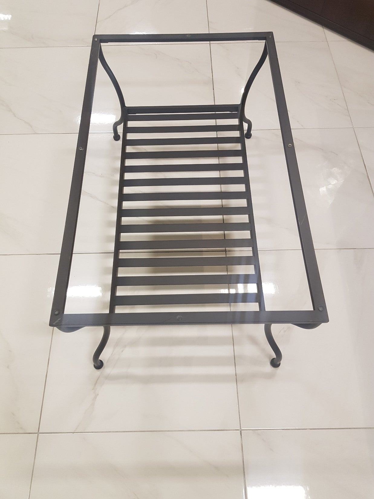 Black Glass contrast coffee small low table reception guest table 110cm x 80cm H:50cm