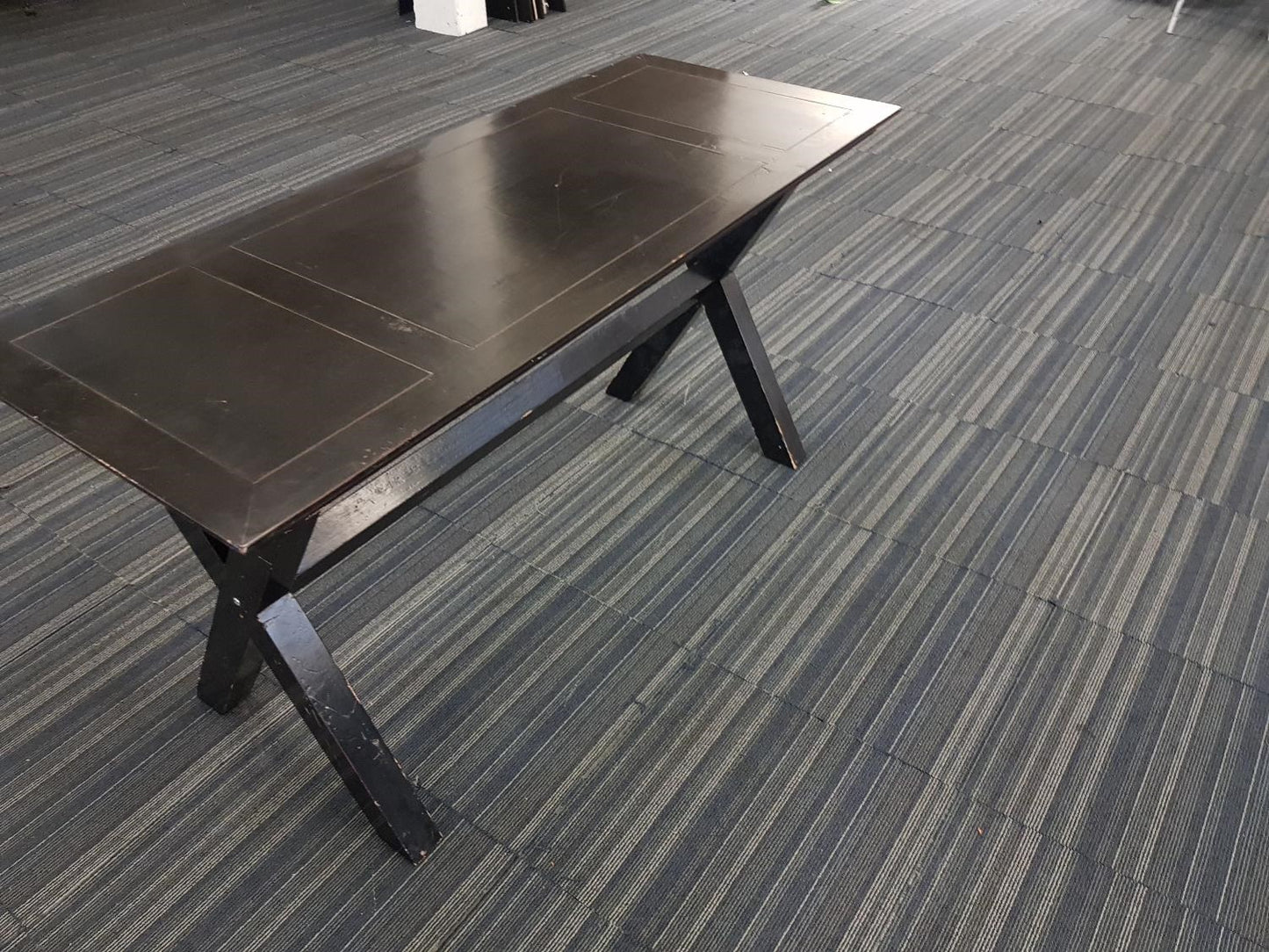 Used Black Rectangular Dining and Breakout Table