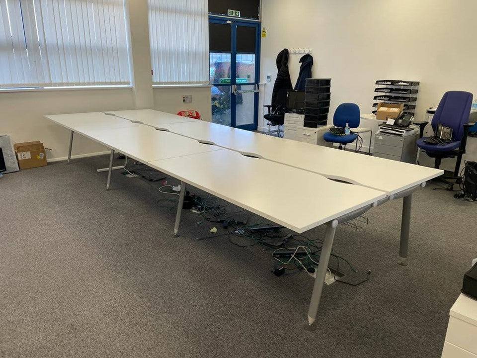 Herman Miller 6 Seater Office Bench/Pod Desks/Tables 160cm W= 480cm H= 73cm